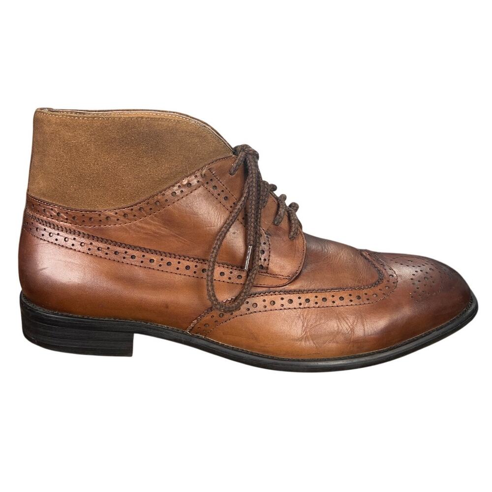Vintage Foundry Men’s Graham Brown Leather Wingtip Chukka Boot Size US 11